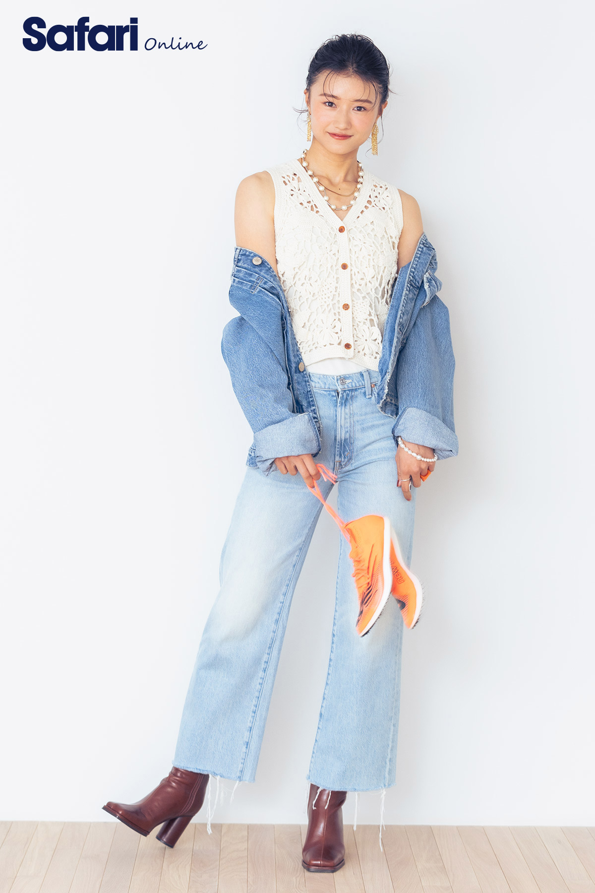 アスリートとデニム vol.42女子ハードル界の新星【田中佑美】が、淡色